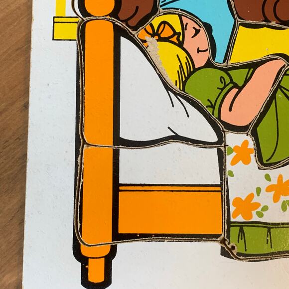 Playskool Wood Tray Puzzle #290-04 The Three Bears 13 Pieces Vintage USA - Picture 9 of 9